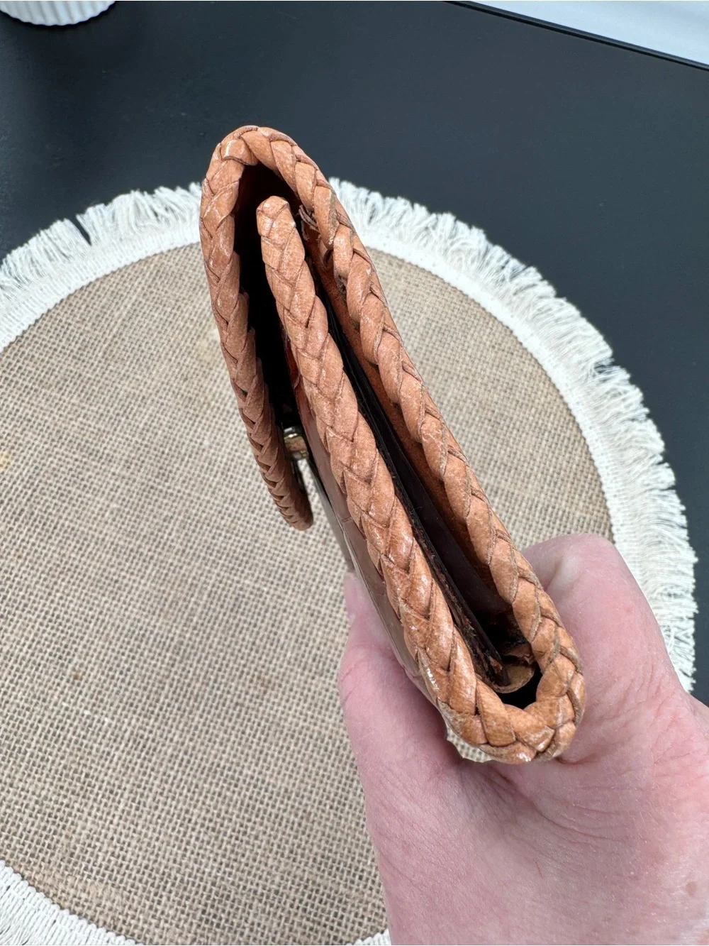 Vintage Genuine Alligator Crocodile Skin Trifold Wallet Coin Purse Whipstitch